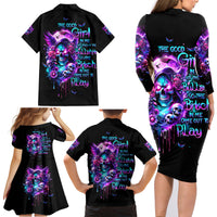 Fairy Skull Family Matching Long Sleeve Bodycon Dress and Hawaiian Shirt The Good Girl In Me Got Tired Of The Bullshit - Wonder Print Shop