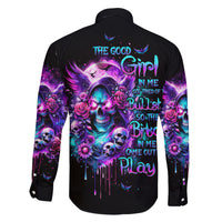 Fairy Skull Family Matching Off Shoulder Maxi Dress and Hawaiian Shirt The Good Girl In Me Got Tired Of The Bullshit - Wonder Print Shop