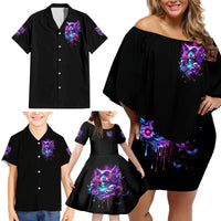 Fairy Skull Family Matching Off Shoulder Short Dress and Hawaiian Shirt The Good Girl In Me Got Tired Of The Bullshit - Wonder Print Shop