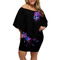 Fairy Skull Family Matching Off Shoulder Short Dress and Hawaiian Shirt The Good Girl In Me Got Tired Of The Bullshit - Wonder Print Shop