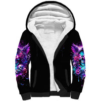 Fairy Skull Sherpa Hoodie The Good Girl In Me Got Tired Of The Bullshit - Wonder Print Shop