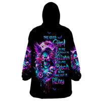 Fairy Skull Wearable Blanket Hoodie The Good Girl In Me Got Tired Of The Bullshit - Wonder Print Shop