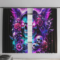 Fairy Skull Window Curtain The Good Girl In Me Got Tired Of The Bullshit - Wonder Print Shop