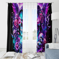 Fairy Skull Window Curtain The Good Girl In Me Got Tired Of The Bullshit - Wonder Print Shop