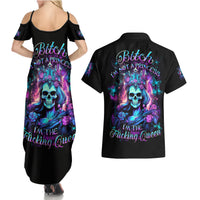Queen Skull Couples Matching Summer Maxi Dress and Hawaiian Shirt Bitch I'm The Fucking Queen - Wonder Print Shop