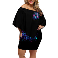 Queen Skull Family Matching Off Shoulder Short Dress and Hawaiian Shirt Bitch I'm The Fucking Queen - Wonder Print Shop