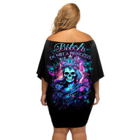 Queen Skull Family Matching Off Shoulder Short Dress and Hawaiian Shirt Bitch I'm The Fucking Queen - Wonder Print Shop
