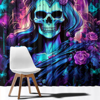 Queen Skull Window Curtain Bitch I'm The Fucking Queen - Wonder Print Shop