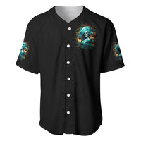 Flame Girl Skull Baseball Jersey Assuming I Was Like Most Girls Was Your First Mistake - Wonder Print Shop