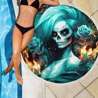 Flame Girl Skull Beach Blanket Assuming I Was Like Most Girls Was Your First Mistake - Wonder Print Shop