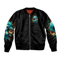Flame Girl Skull Bomber Jacket Assuming I Was Like Most Girls Was Your First Mistake - Wonder Print Shop