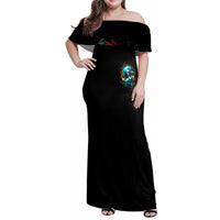 Flame Girl Skull Family Matching Off Shoulder Maxi Dress and Hawaiian Shirt Assuming I Was Like Most Girls Was Your First Mistake - Wonder Print Shop