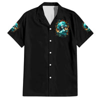 Flame Girl Skull Hawaiian Shirt Assuming I Was Like Most Girls Was Your First Mistake - Wonder Print Shop