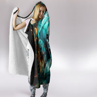 Flame Girl Skull Hooded Blanket Assuming I Was Like Most Girls Was Your First Mistake