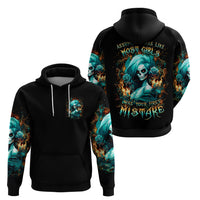 Flame Girl Skull Hoodie Assuming I Was Like Most Girls Was Your First Mistake - Wonder Print Shop
