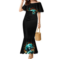 Flame Girl Skull Mermaid Dress Assuming I Was Like Most Girls Was Your First Mistake - Wonder Print Shop