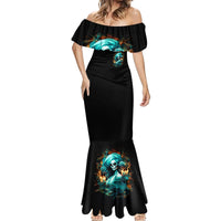 Flame Girl Skull Mermaid Dress Assuming I Was Like Most Girls Was Your First Mistake - Wonder Print Shop