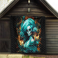 Flame Girl Skull Quilt Assuming I Was Like Most Girls Was Your First Mistake - Wonder Print Shop