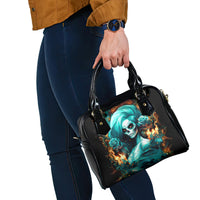 Flame Girl Skull Shoulder Handbag Assuming I Was Like Most Girls Was Your First Mistake