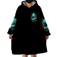 Flame Girl Skull Wearable Blanket Hoodie Assuming I Was Like Most Girls Was Your First Mistake - Wonder Print Shop