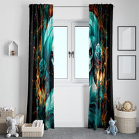 Flame Girl Skull Window Curtain Assuming I Was Like Most Girls Was Your First Mistake - Wonder Print Shop