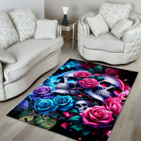 Couple Skull Area Rug I Could Be Your Best Friend Or Your Worst Fucking Enemy - Wonder Print Shop