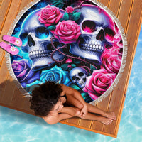 Couple Skull Beach Blanket I Could Be Your Best Friend Or Your Worst Fucking Enemy - Wonder Print Shop