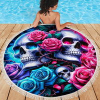 Couple Skull Beach Blanket I Could Be Your Best Friend Or Your Worst Fucking Enemy - Wonder Print Shop