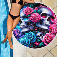 Couple Skull Beach Blanket I Could Be Your Best Friend Or Your Worst Fucking Enemy - Wonder Print Shop
