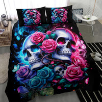 Couple Skull Bedding Set I Could Be Your Best Friend Or Your Worst Fucking Enemy - Wonder Print Shop