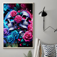 Couple Skull Canvas Wall Art I Could Be Your Best Friend Or Your Worst Fucking Enemy - Wonder Print Shop