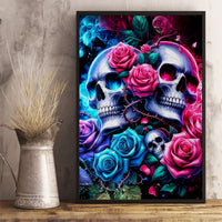 Couple Skull Canvas Wall Art I Could Be Your Best Friend Or Your Worst Fucking Enemy - Wonder Print Shop