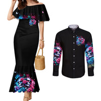Couple Skull Couples Matching Mermaid Dress and Long Sleeve Button Shirt I Could Be Your Best Friend Or Your Worst Fucking Enemy