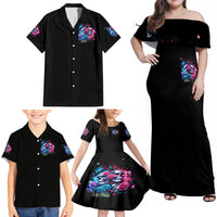 Couple Skull Family Matching Off Shoulder Maxi Dress and Hawaiian Shirt I Could Be Your Best Friend Or Your Worst Fucking Enemy - Wonder Print Shop