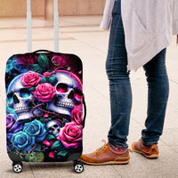 Couple Skull Luggage Cover I Could Be Your Best Friend Or Your Worst Fucking Enemy - Wonder Print Shop