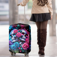 Couple Skull Luggage Cover I Could Be Your Best Friend Or Your Worst Fucking Enemy - Wonder Print Shop