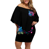 Couple Skull Off Shoulder Short Dress I Could Be Your Best Friend Or Your Worst Fucking Enemy - Wonder Print Shop