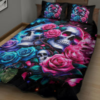 Couple Skull Quilt Bed Set I Could Be Your Best Friend Or Your Worst Fucking Enemy - Wonder Print Shop