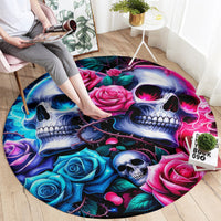 Couple Skull Round Carpet I Could Be Your Best Friend Or Your Worst Fucking Enemy