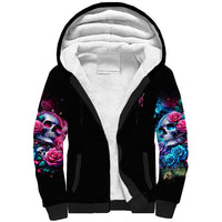 Couple Skull Sherpa Hoodie I Could Be Your Best Friend Or Your Worst Fucking Enemy - Wonder Print Shop