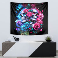 Couple Skull Tapestry I Could Be Your Best Friend Or Your Worst Fucking Enemy - Wonder Print Shop