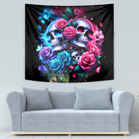 Couple Skull Tapestry I Could Be Your Best Friend Or Your Worst Fucking Enemy - Wonder Print Shop