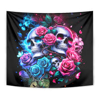 Couple Skull Tapestry I Could Be Your Best Friend Or Your Worst Fucking Enemy - Wonder Print Shop