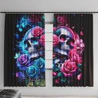 Couple Skull Window Curtain I Could Be Your Best Friend Or Your Worst Fucking Enemy - Wonder Print Shop