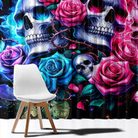 Couple Skull Window Curtain I Could Be Your Best Friend Or Your Worst Fucking Enemy - Wonder Print Shop