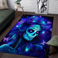 Skull Girl Area Rug Yes I'm A Bitch But Not Yours - Wonder Print Shop