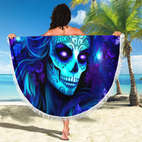 Skull Girl Beach Blanket Yes I'm A Bitch But Not Yours - Wonder Print Shop