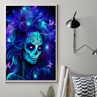 Skull Girl Canvas Wall Art Yes I'm A Bitch But Not Yours - Wonder Print Shop