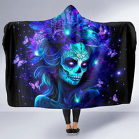 Skull Girl Hooded Blanket Yes I'm A Bitch But Not Yours