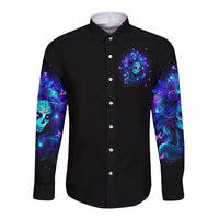 Skull Girl Long Sleeve Button Shirt Yes I'm A Bitch But Not Yours - Wonder Print Shop